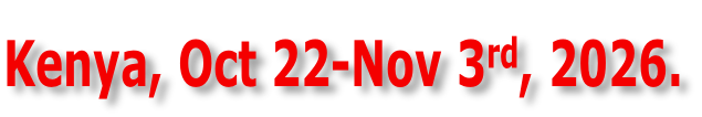 Kenya, Oct 22-Nov 3rd, 2026.